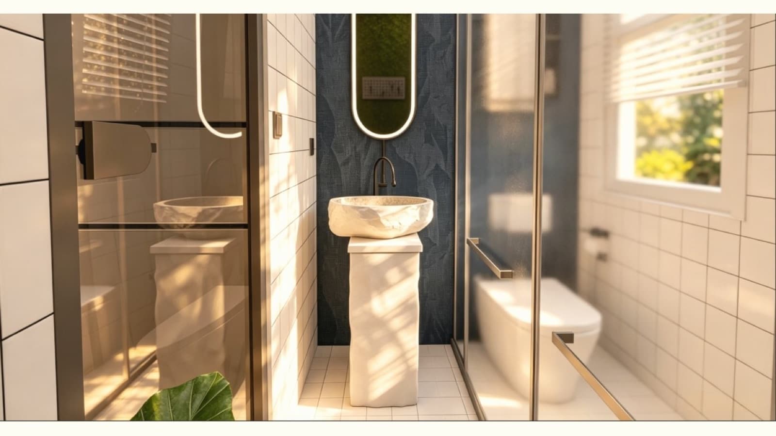 Artist's impression — the Elementa Studio bathroom. Indicative only.